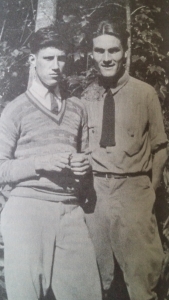 Jesse Stuart with fellow Appalachian writer--and later civil rights activist--Don West during their time at LMU. This is another photo of a photo from the Jesse Stuart Foundation edition of 